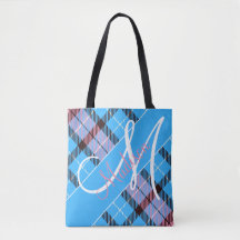 Stijlvolle roze blauwe geruite tartan | Voeg uw na