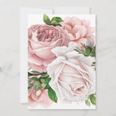 Stijlvolle roze bloemen Gold Glitter Engagement Pa Kaart (Achterkant)