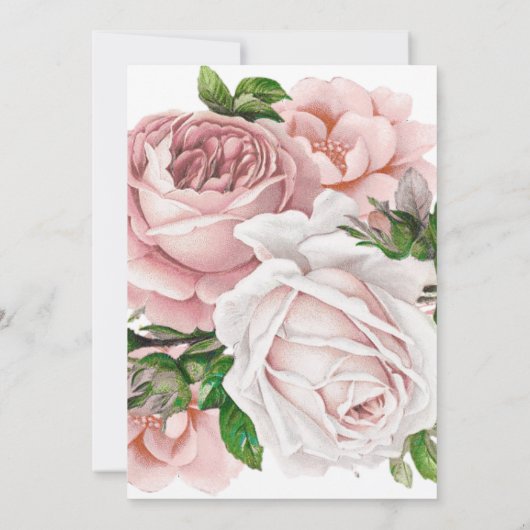 Stijlvolle roze bloemen Gold Glitter Engagement Pa Kaart (Achterkant)