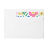 Stijlvolle, roze bloemen handschildervormig (Achterkant)