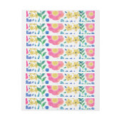 Stijlvolle, roze bloemen handschildervormig (Vel)