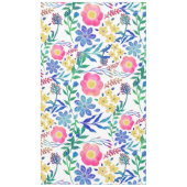 Stijlvolle, roze bloemen handschildervormig tafelkleed (Voorkant)