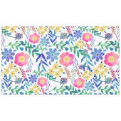 Stijlvolle, roze bloemen handschildervormig tafelkleed (Voorkant (Horizontaal))