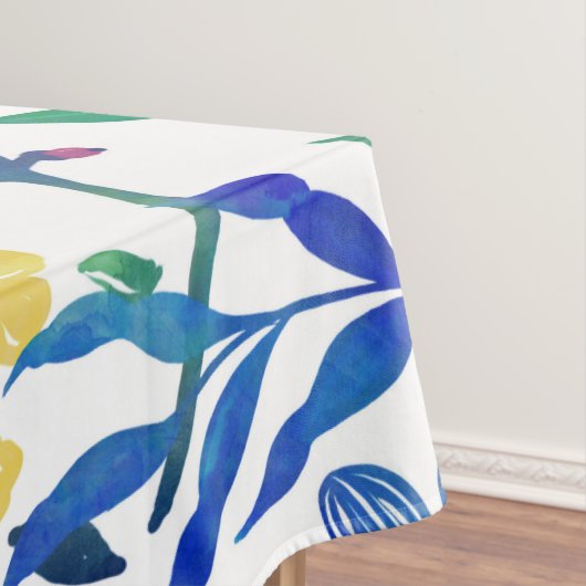 Stijlvolle, roze bloemen handschildervormig tafelkleed (Voorbeeld)