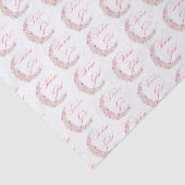 Stijlvolle roze bloemenmaan team meisje baby showe tissuepapier (Detail)