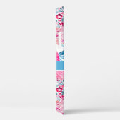 Stijlvolle roze bloempatroon Chic gepersonaliseerd Case-Mate iPhone Case (Achterkant / Rechts)