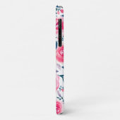 Stijlvolle roze bloemschildering waterverfrozen pa Case-Mate iPhone case (Achterkant/links)