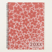 Stijlvolle Roze Bloesems Hydrangea Bloemen Planner (Voorkant)