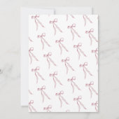 Stijlvolle Roze Coquette Bow Sweet 16 Verjaardag Kaart (Achterkant)