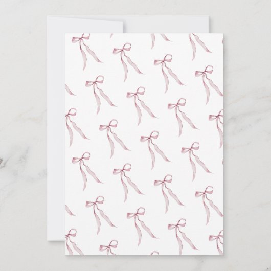 Stijlvolle Roze Coquette Bow Sweet 16 Verjaardag Kaart (Achterkant)