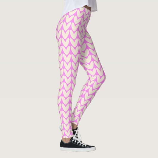 Stijlvolle roze designer Leggings voor vrouwen har (Rechts)