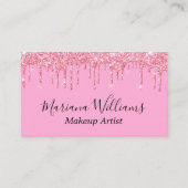 stijlvolle roze druppelaar maakt luxe visitekaartje (Voorkant)