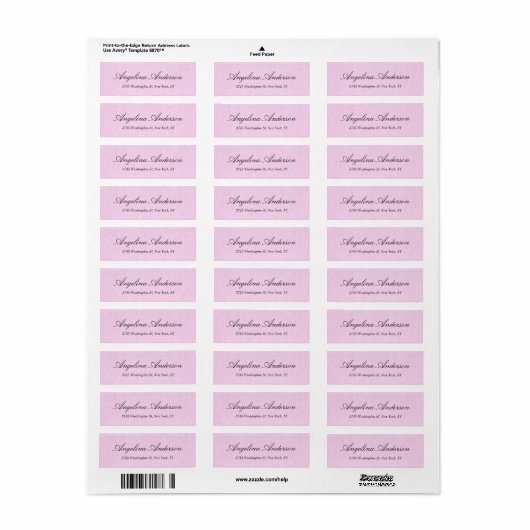 Stijlvolle roze elegante handschrift modern vrouwe etiket (Full Sheet)