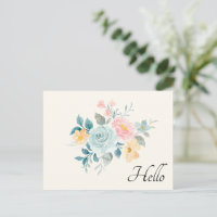 Stijlvolle roze en blauwe ventilator Bouquet Hallo