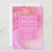 Stijlvolle Roze en Floral Bridal Shower Kaart (Voorkant)