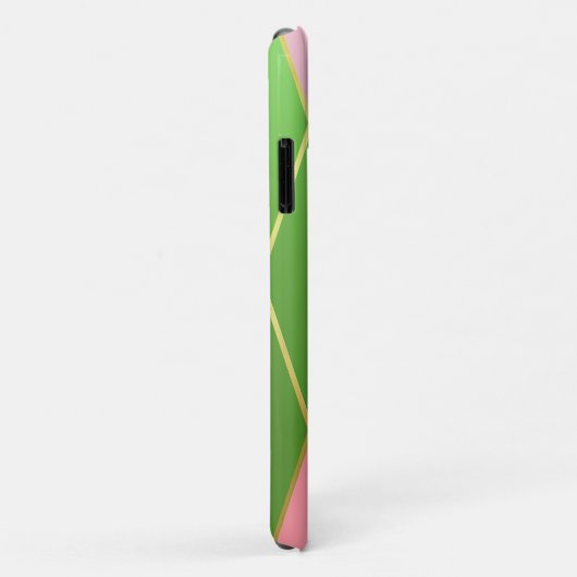 Stijlvolle roze en groene Argyle Driver Case-Mate iPhone Case (Achterkant/rechts)