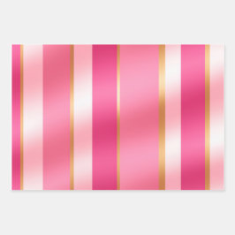 Stijlvolle Roze en Metaalachtige Tinten Inpakpapier Vel