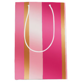 Stijlvolle Roze en Metaalachtige Tinten Medium Cadeauzakje