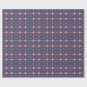 Stijlvolle Roze en Navy Plaid Tartan Kerstmis Cadeaupapier (Vlak)