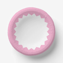 Stijlvolle roze en witte decoratieve feest papieren kommen