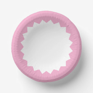 Stijlvolle roze en witte decoratieve feest papieren kommen