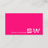 Stijlvolle roze en witte moderne versie met eenvou visitekaartje (Voorkant)