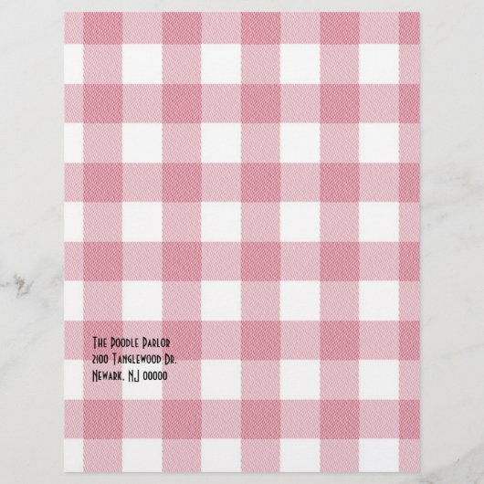 Stijlvolle roze en witwasbrochure flyer (Achterkant)