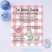 Stijlvolle roze en witwasbrochure flyer (Enkel)