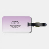 Stijlvolle roze en zwarte Eyelashes voor het uitdr Bagagelabel (Achterkant horizontaal)