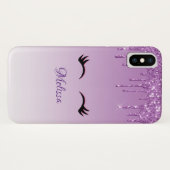 Stijlvolle roze en zwarte Eyelashes voor het uitdr Case-Mate iPhone Case (Achterkant (horizontaal))