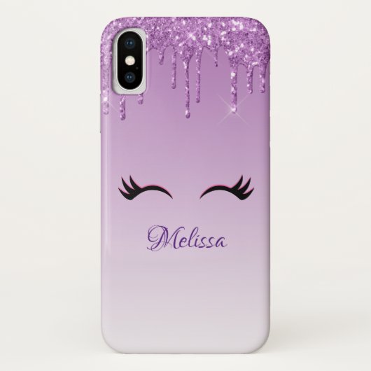 Stijlvolle roze en zwarte Eyelashes voor het uitdr Case-Mate iPhone Case (Achterkant)