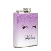 Stijlvolle roze en zwarte Eyelashes voor het uitdr Heupfles (Rechts)