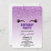 Stijlvolle roze en zwarte Eyelashes voor het uitdr Kaart (Voorkant)