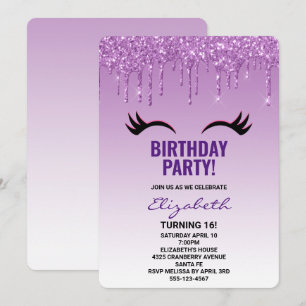 Stijlvolle roze en zwarte Eyelashes voor het uitdr Kaart