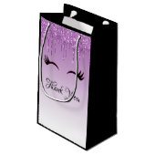 Stijlvolle roze en zwarte Eyelashes voor het uitdr Klein Cadeauzakje (Achterkant Gekanteld)