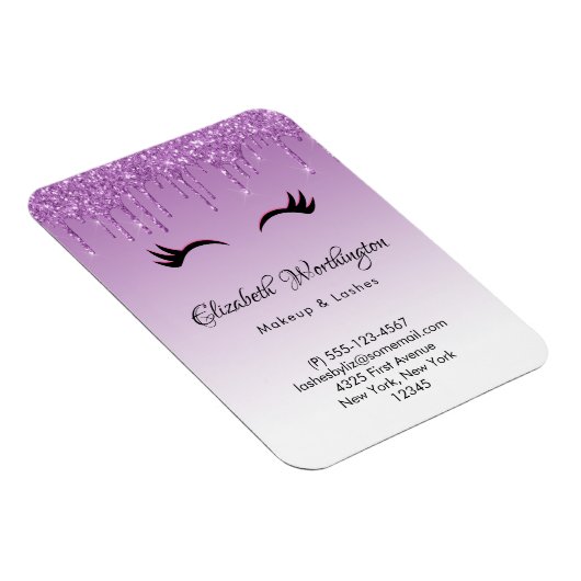 Stijlvolle roze en zwarte Eyelashes voor het uitdr Magneet (Rechterzijde)