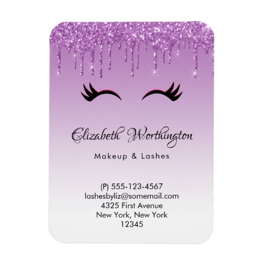 Stijlvolle roze en zwarte Eyelashes voor het uitdr Magneet (Verticaal)