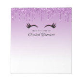 Stijlvolle roze en zwarte Eyelashes voor het uitdr Notitieblok (Voorkant)