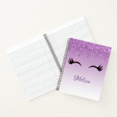 Stijlvolle roze en zwarte Eyelashes voor het uitdr Notitieboek (Binnen)