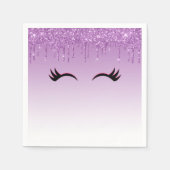 Stijlvolle roze en zwarte Eyelashes voor het uitdr Servet (Voorkant)