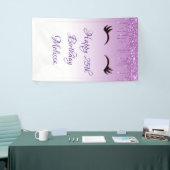 Stijlvolle roze en zwarte Eyelashes voor het uitdr Spandoek (Beurs)