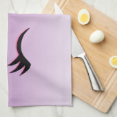 Stijlvolle roze en zwarte Eyelashes voor het uitdr Theedoek (Quarter Fold)