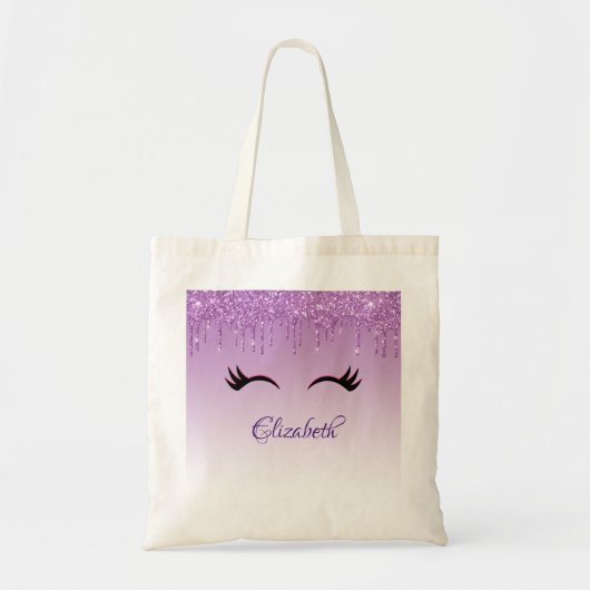 Stijlvolle roze en zwarte Eyelashes voor het uitdr Tote Bag (Voorkant)