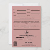 Stijlvolle roze en zwarte januari cadeaubon (Achterkant)