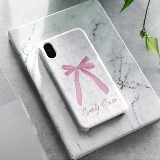 Stijlvolle roze esthetische lintbogen gepersonalis Case-Mate iPhone case
