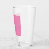 Stijlvolle, roze feministische retro  glas (Links)