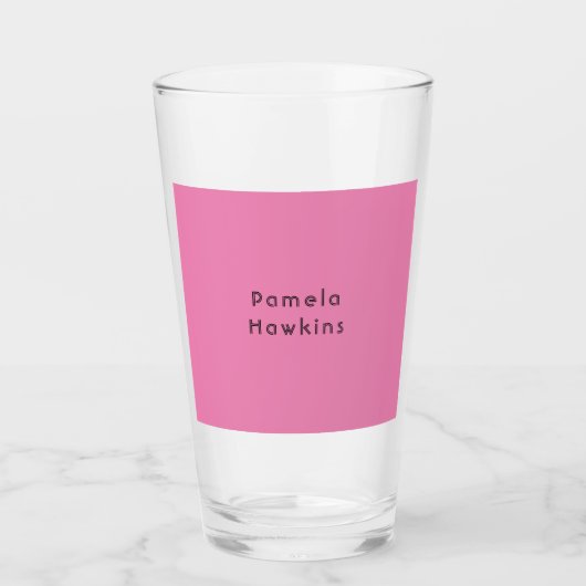 Stijlvolle, roze feministische retro  glas (Voorkant)