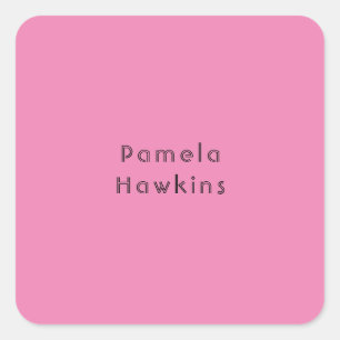 Stijlvolle, roze feministische retro  vierkante sticker