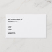 Stijlvolle roze flamingo en tropische bladeren visitekaartje (Achterkant)