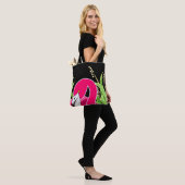 Stijlvolle roze flamingo tote bag (Op model)